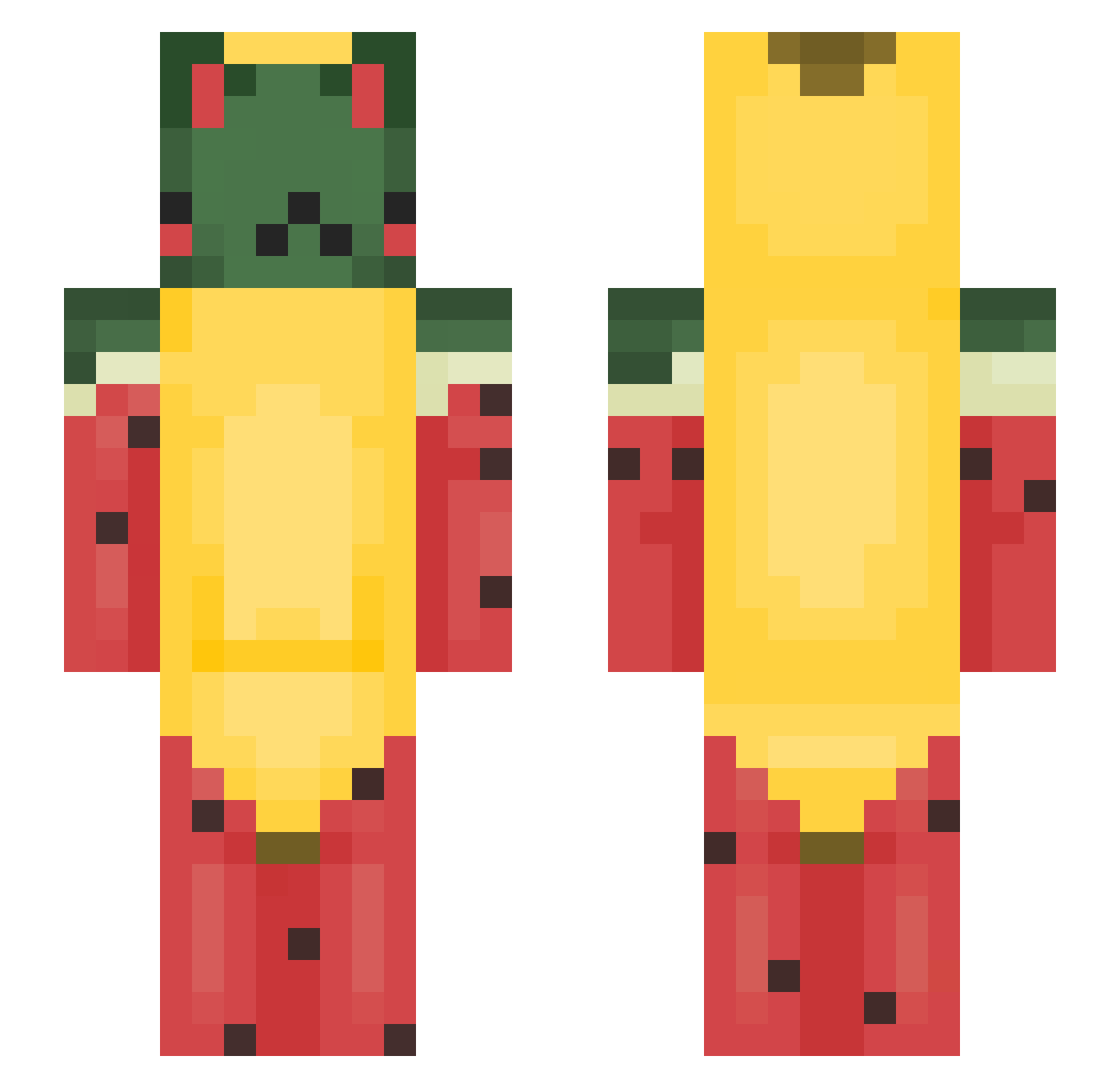 Leseo Minecraft skin, front and back view