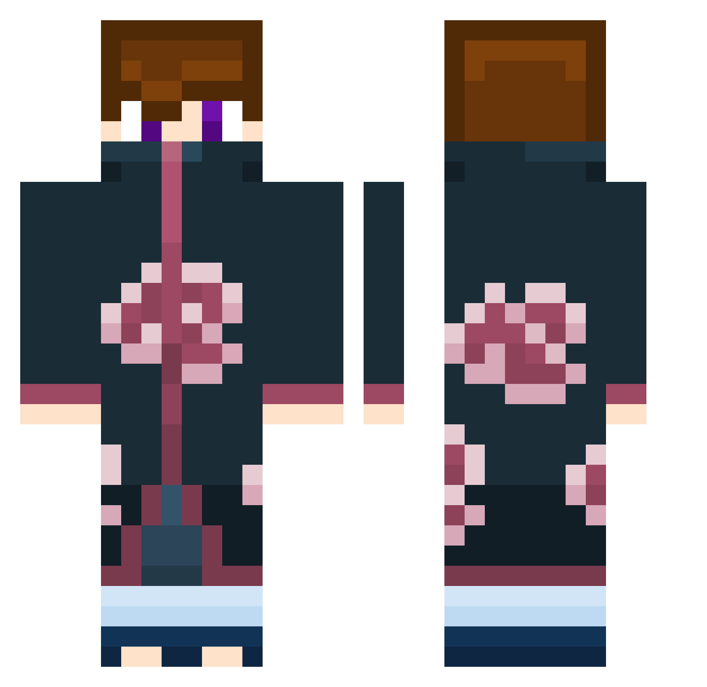 TheSWaaT Minecraft skin, front and back view