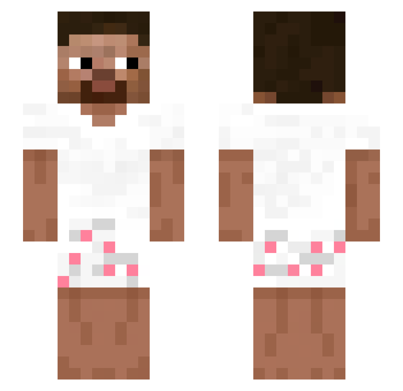 44soul Minecraft skin, front and back view