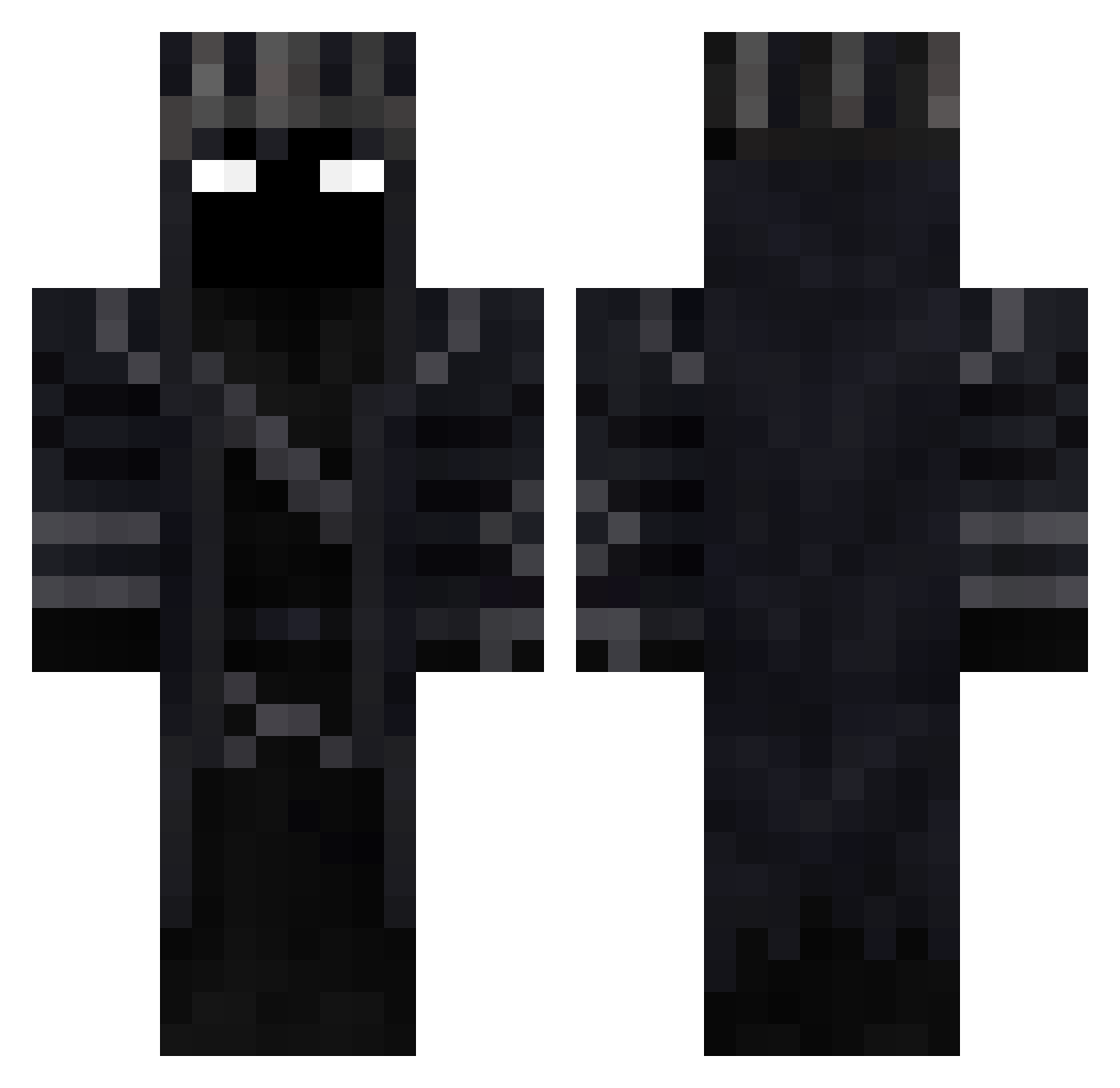 Deva Minecraft skin, front and back view