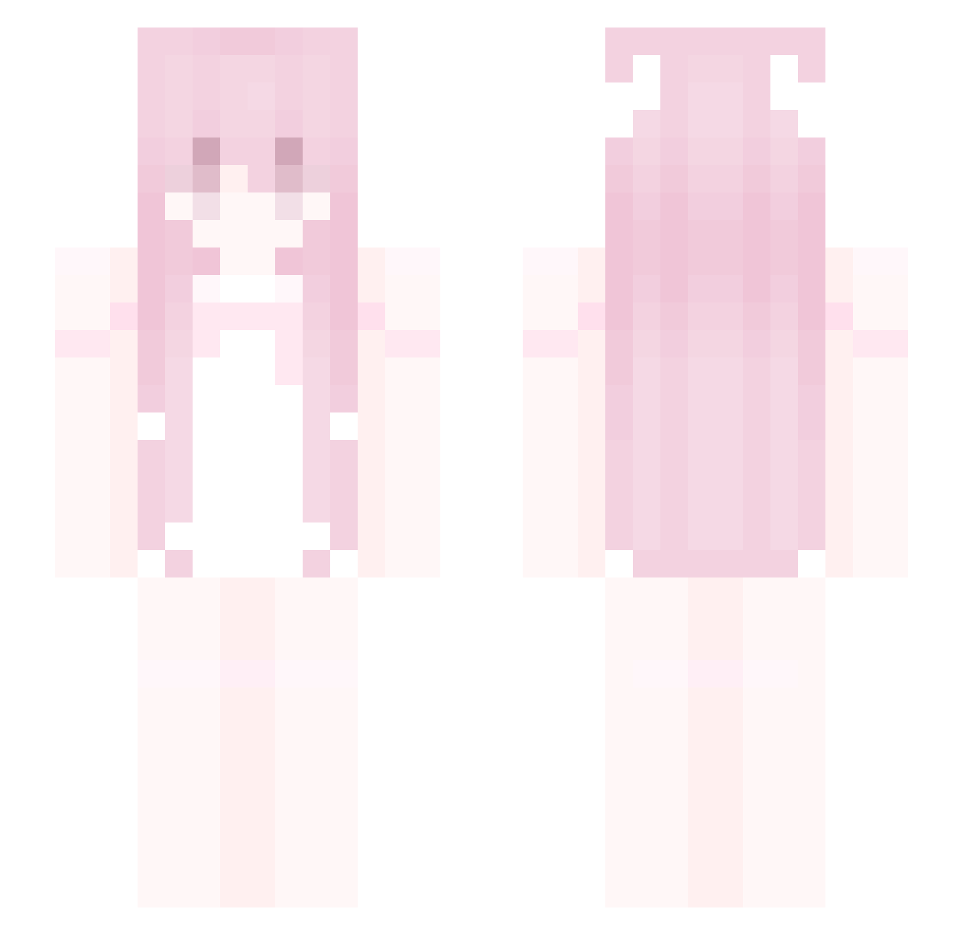 FyrePearl Minecraft skin, front and back view