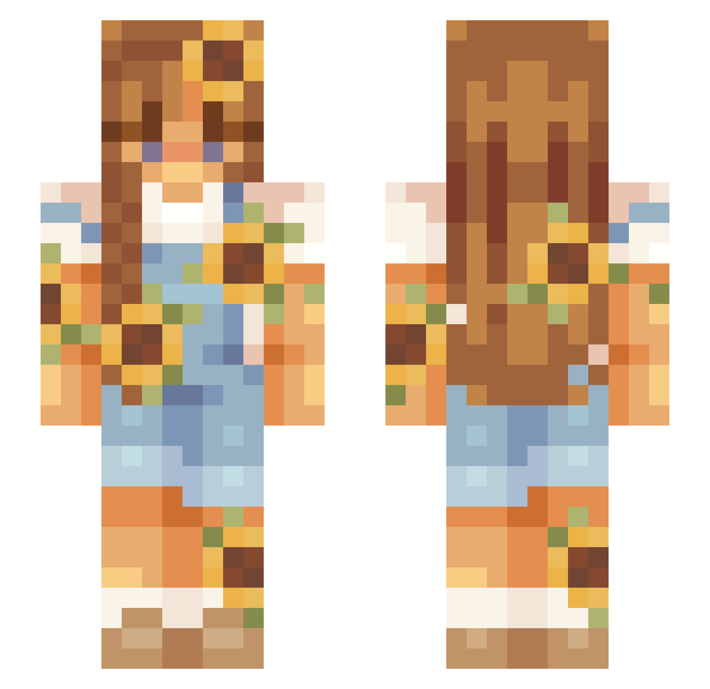 by_SHAY Minecraft skin, front and back view