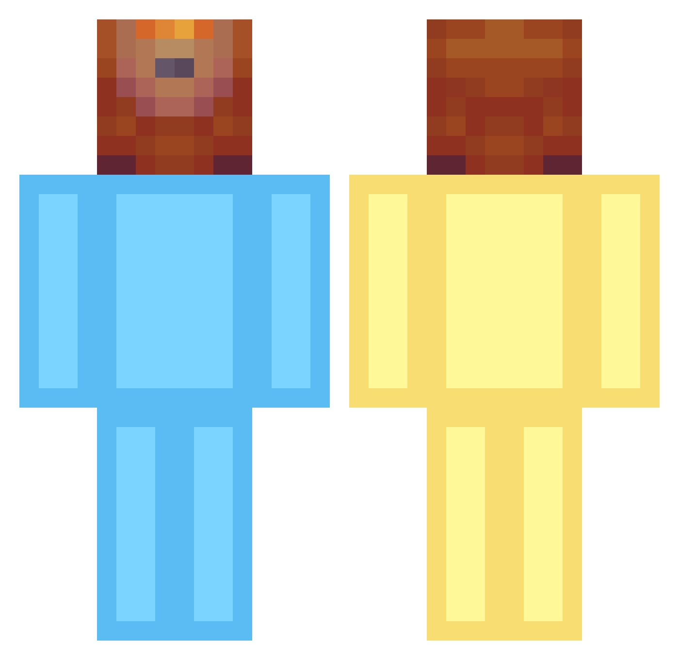 JHacker122 Minecraft skin, front and back view