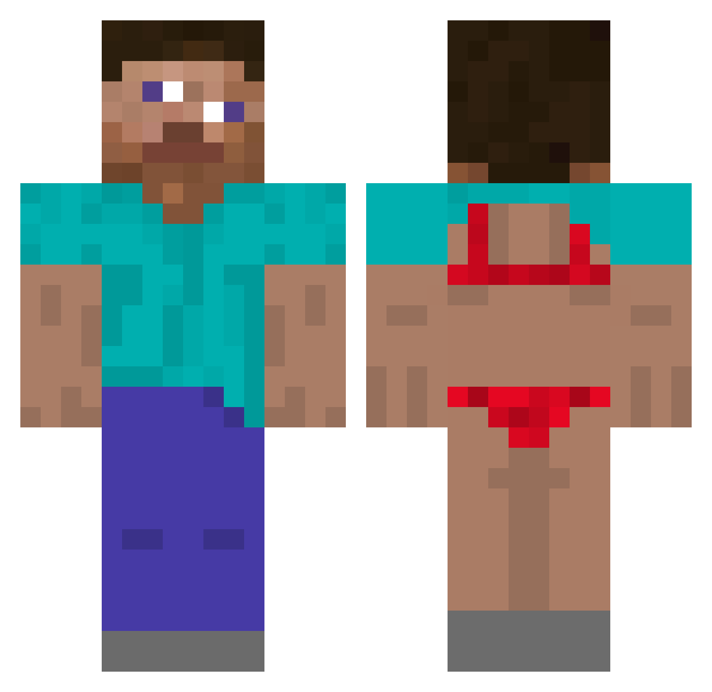 FliesenTisch_69 Minecraft skin, front and back view
