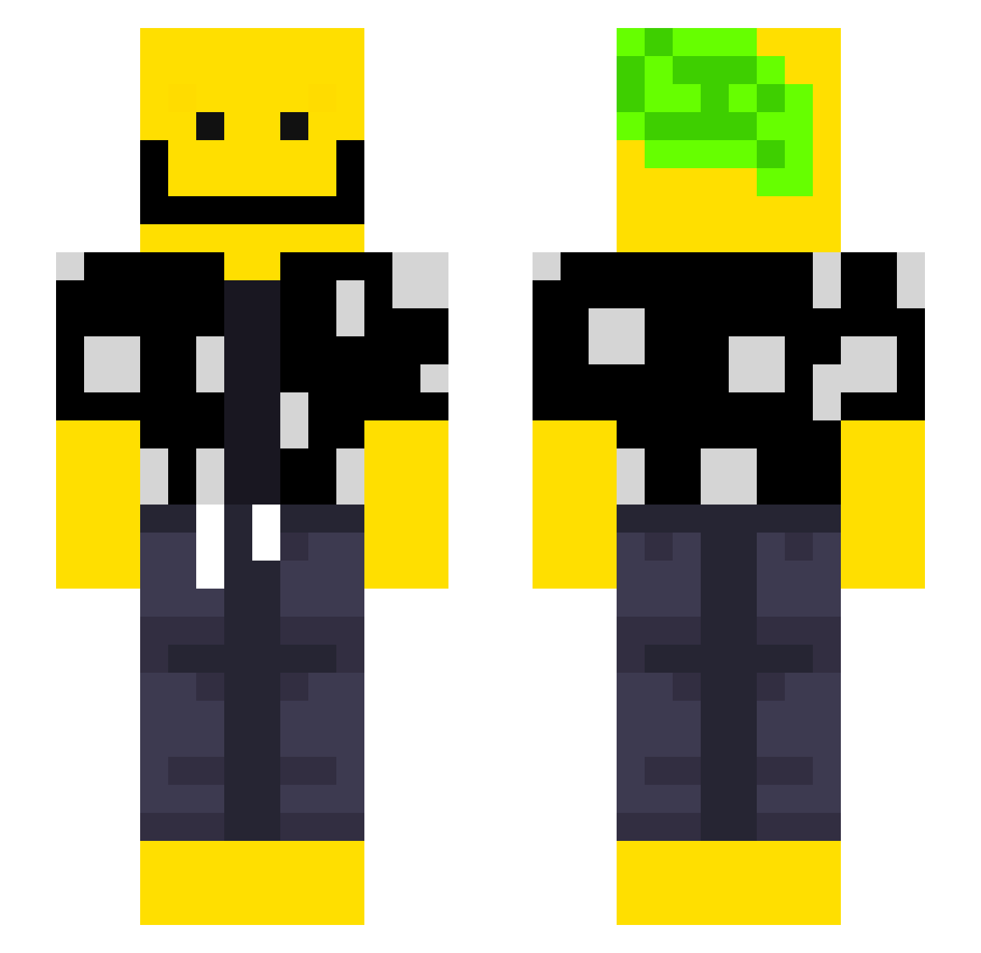GoldenChampion Minecraft skin, front and back view