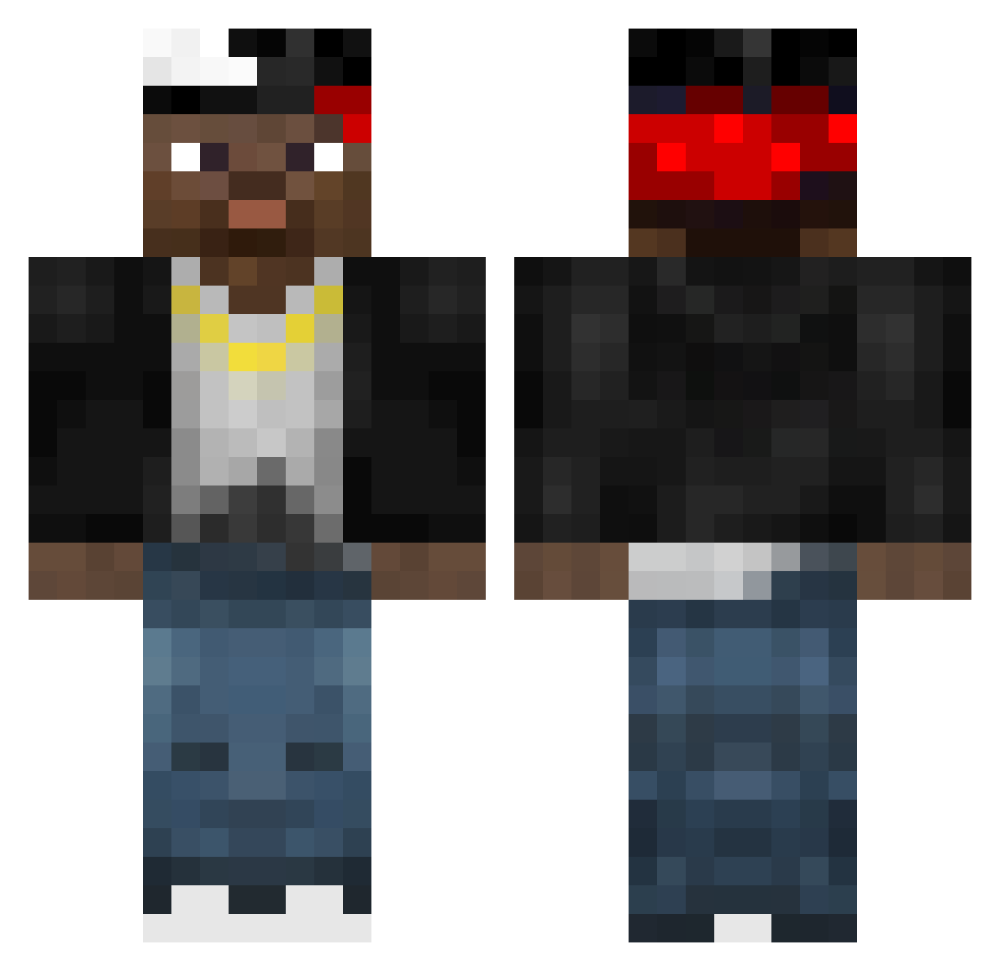 Moth Minecraft skin, front and back view