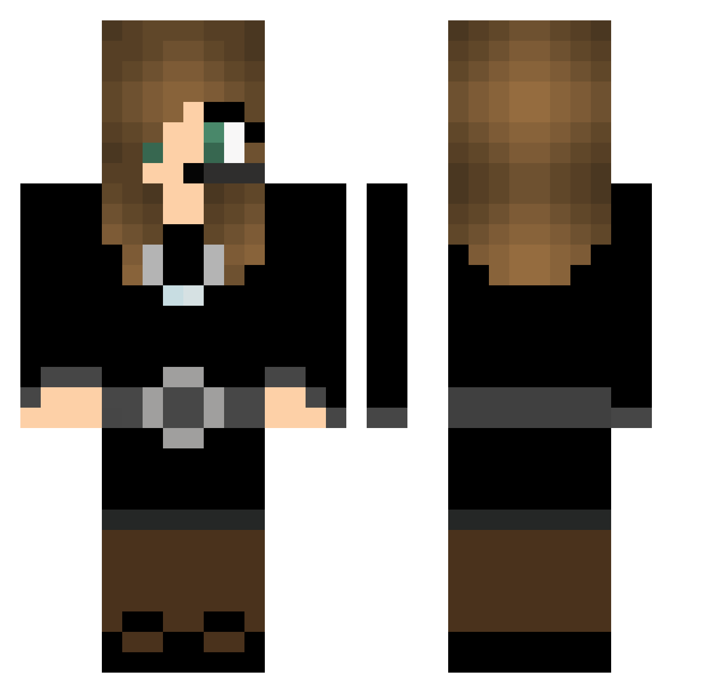 uhohspaghetti0 Minecraft skin, front and back view