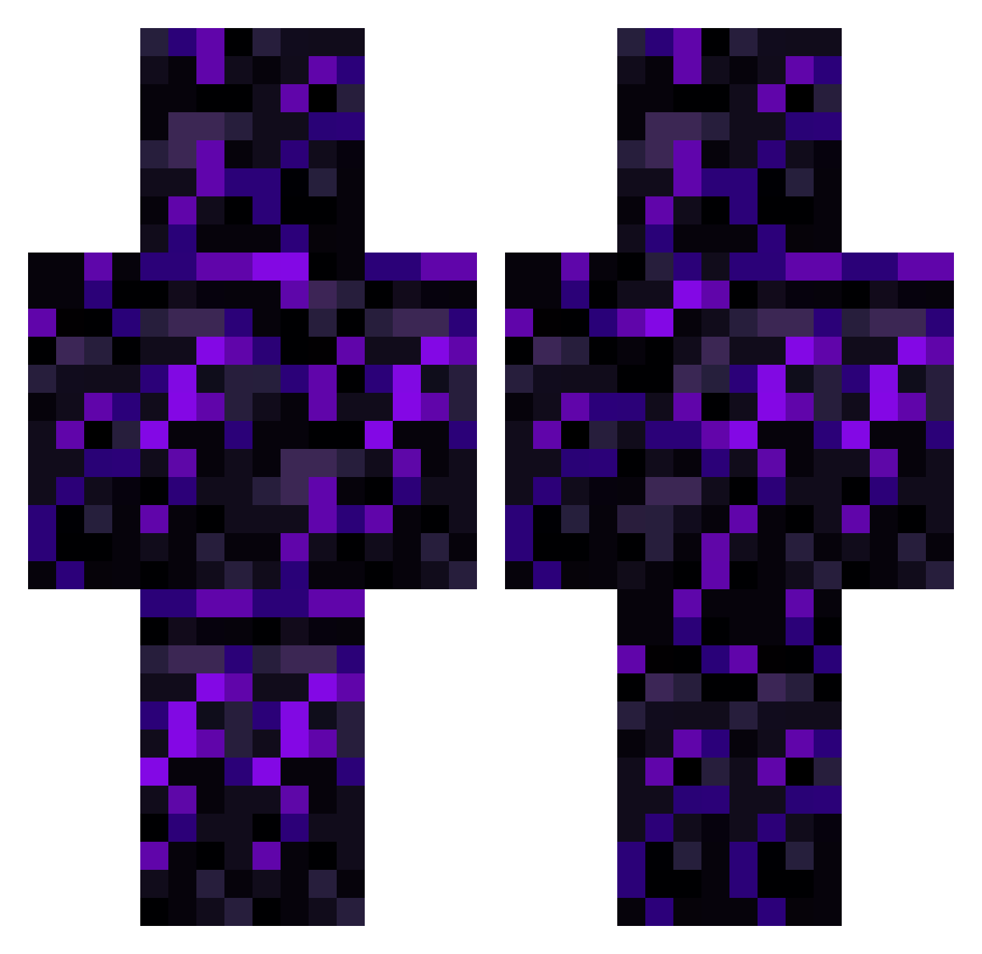 Cairny Minecraft skin, front and back view