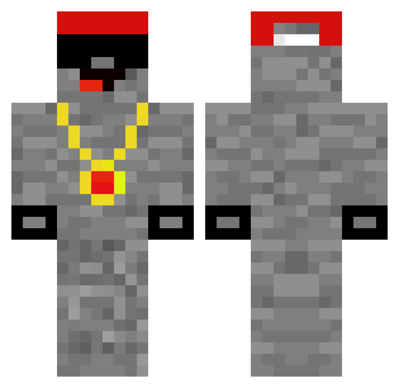 MukoWave Minecraft skin, front and back view