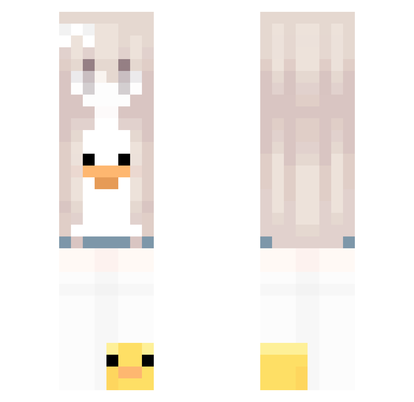 summer_Lin Minecraft skin, front and back view