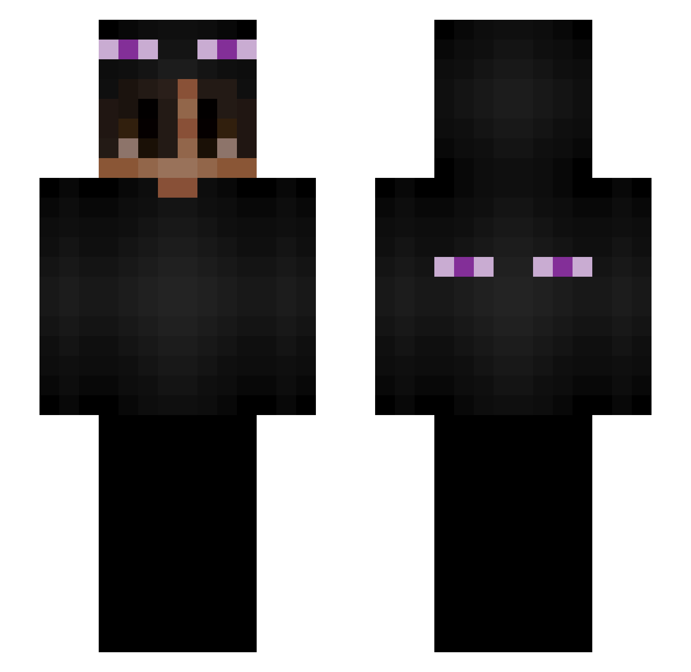 AgentePanelita Minecraft skin, front and back view