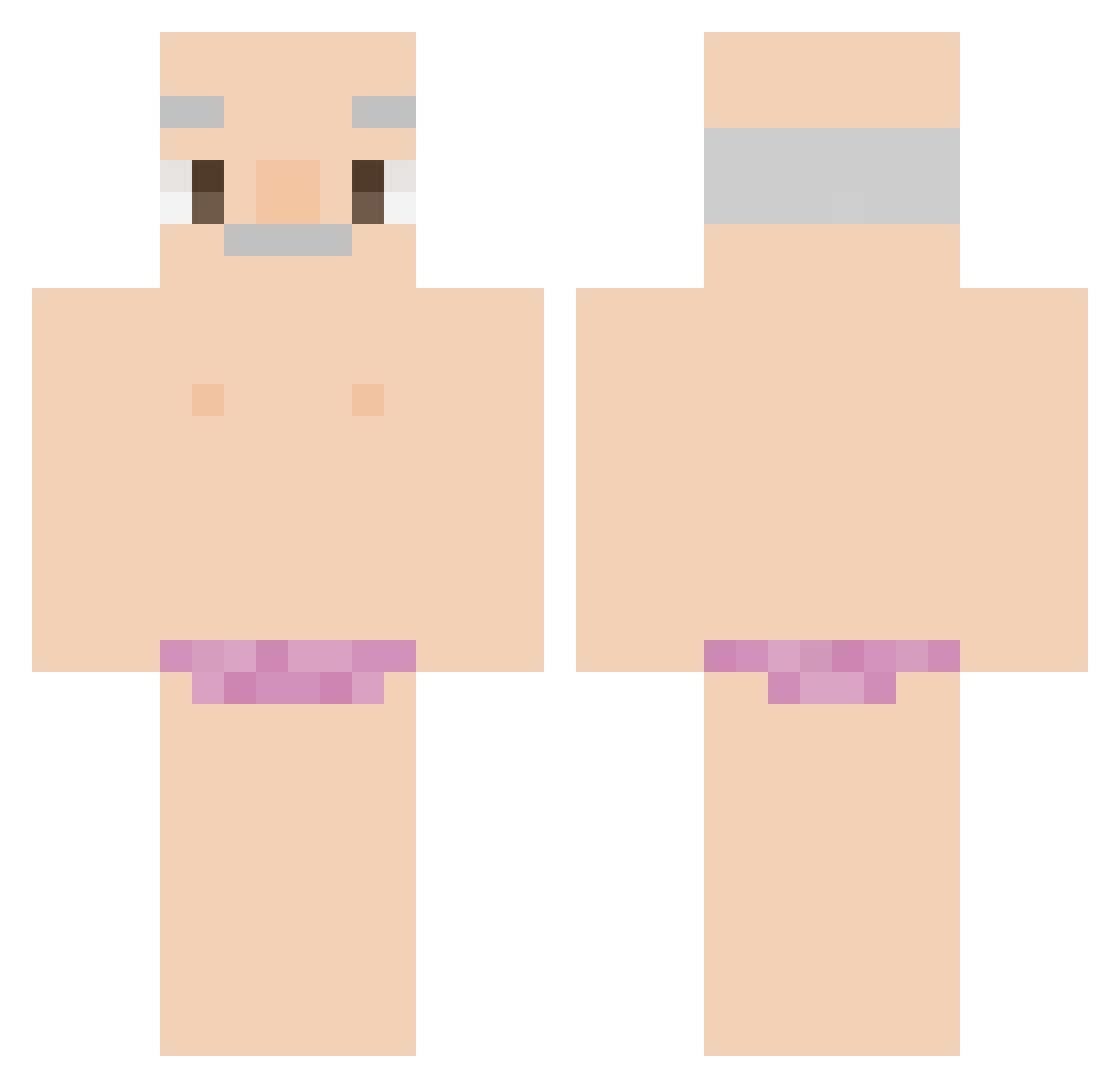 XEmpireX Minecraft skin, front and back view