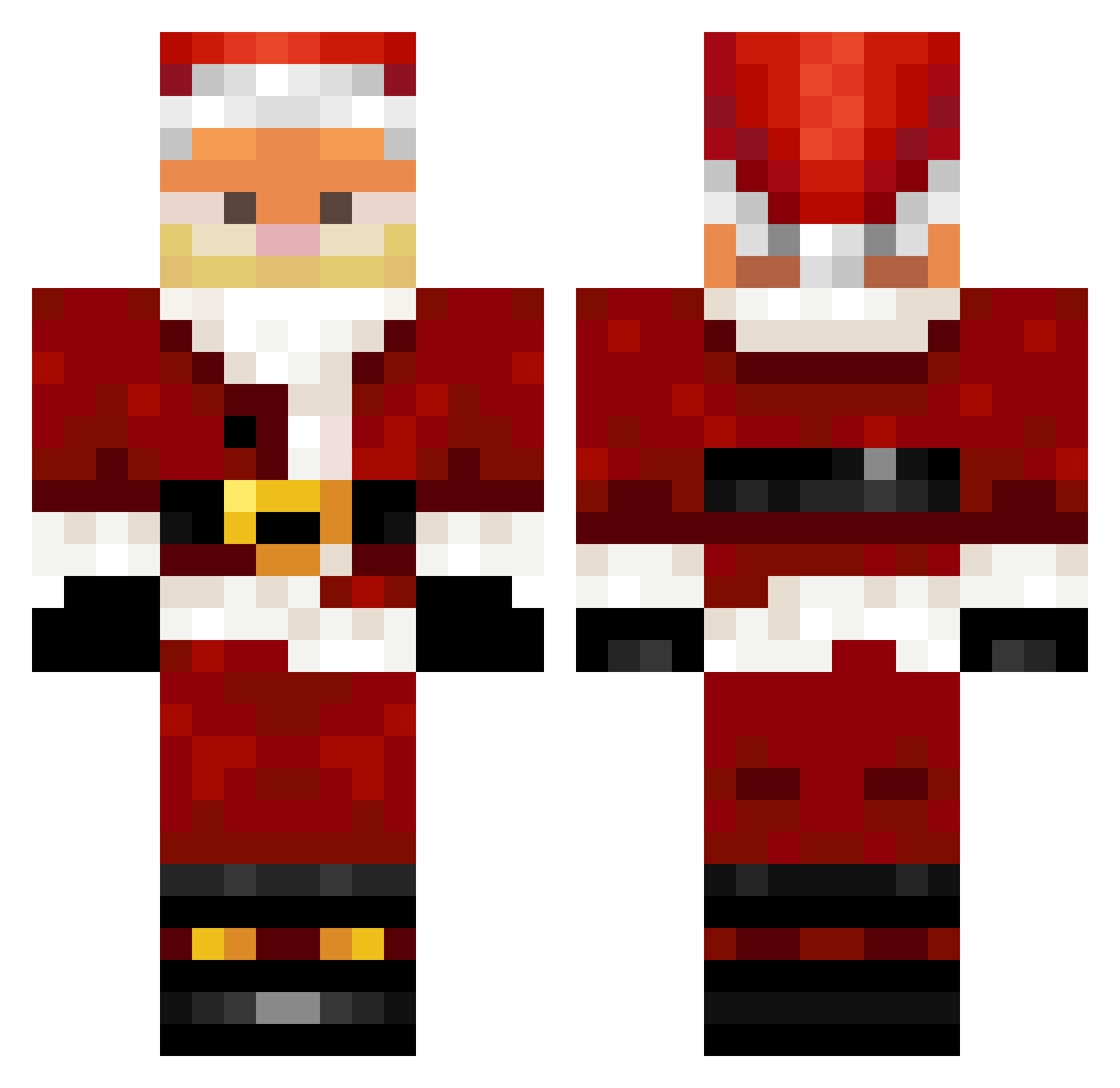 ooyu Minecraft skin, front and back view