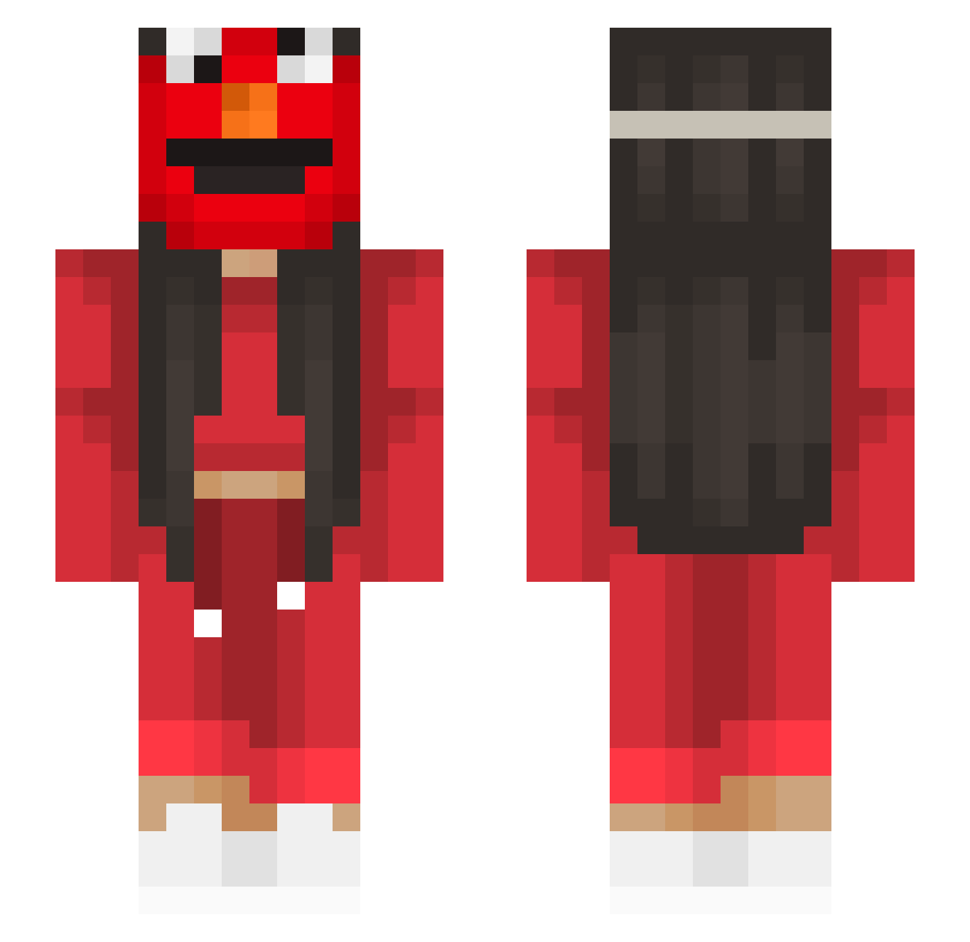 cheesesquidycat Minecraft skin, front and back view