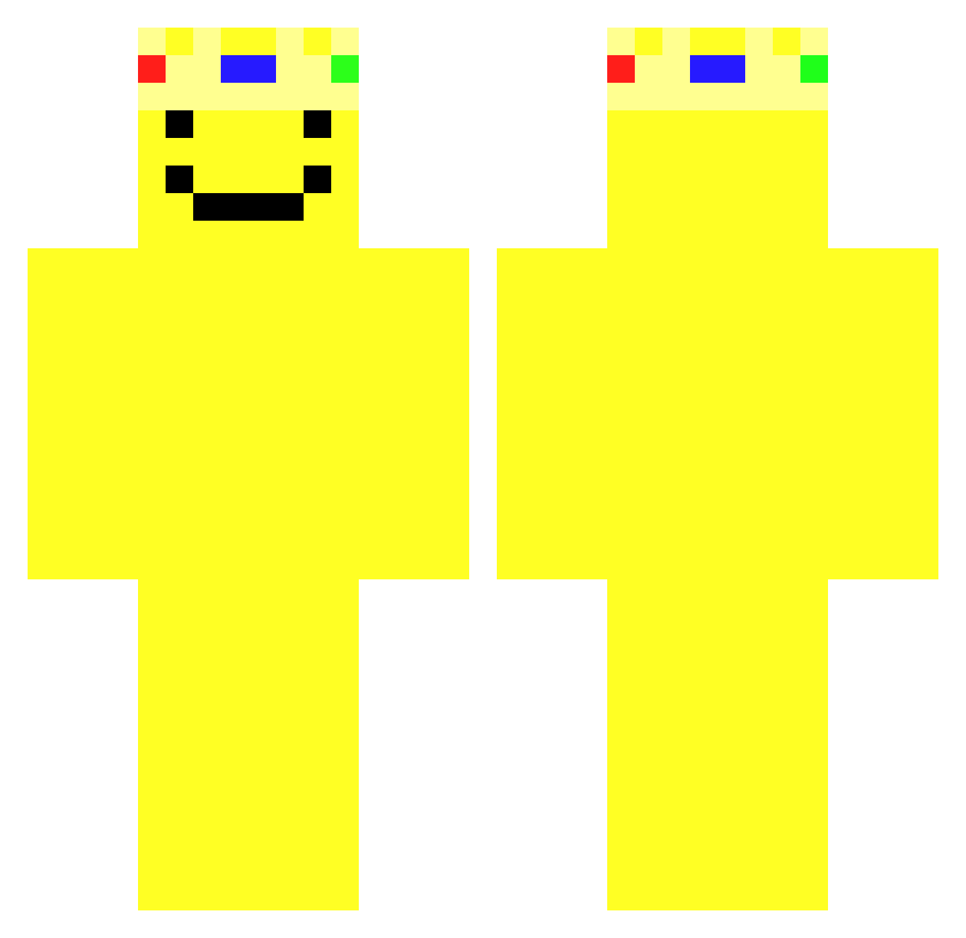 LittleBubbles6 Minecraft skin, front and back view
