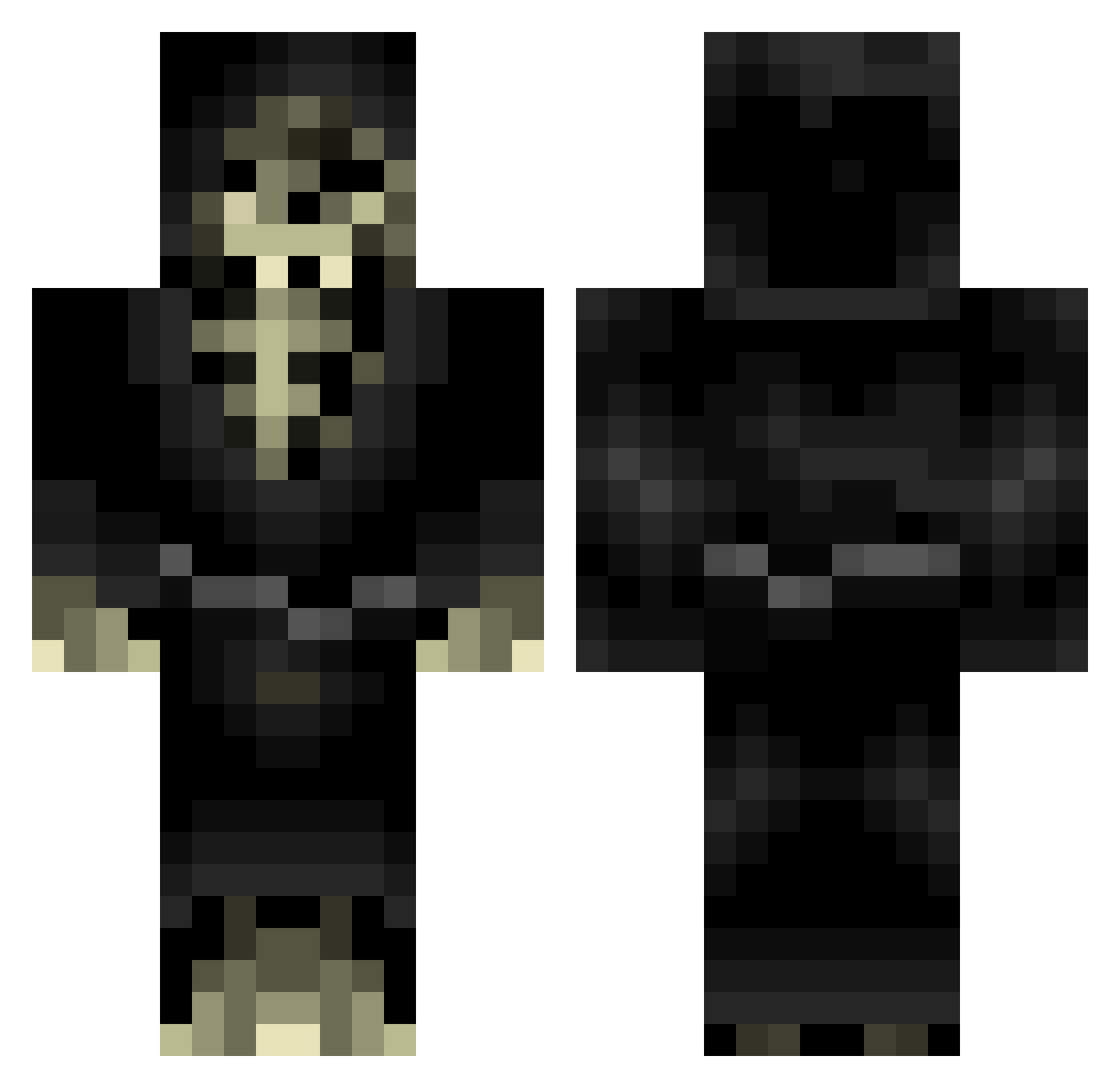 RUINEDABYSWALKER Minecraft skin, front and back view