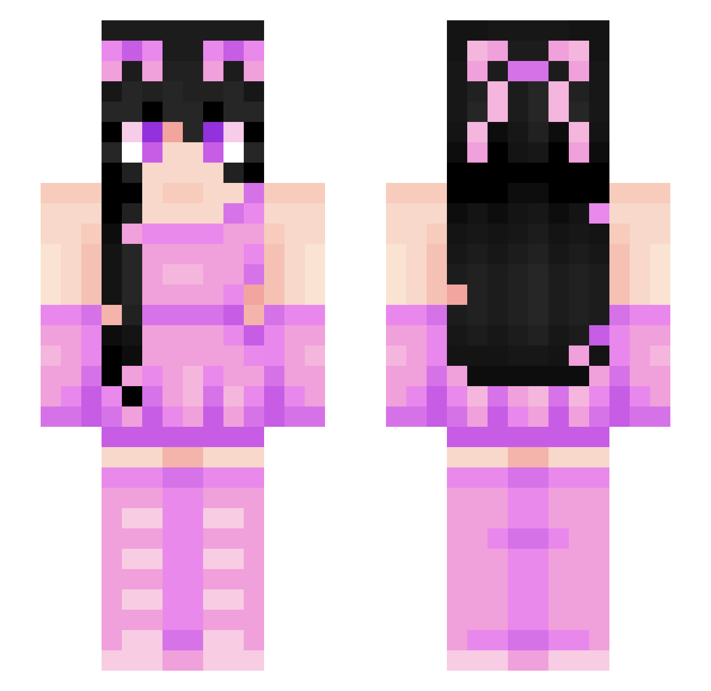 Radrumenov Minecraft skin, front and back view