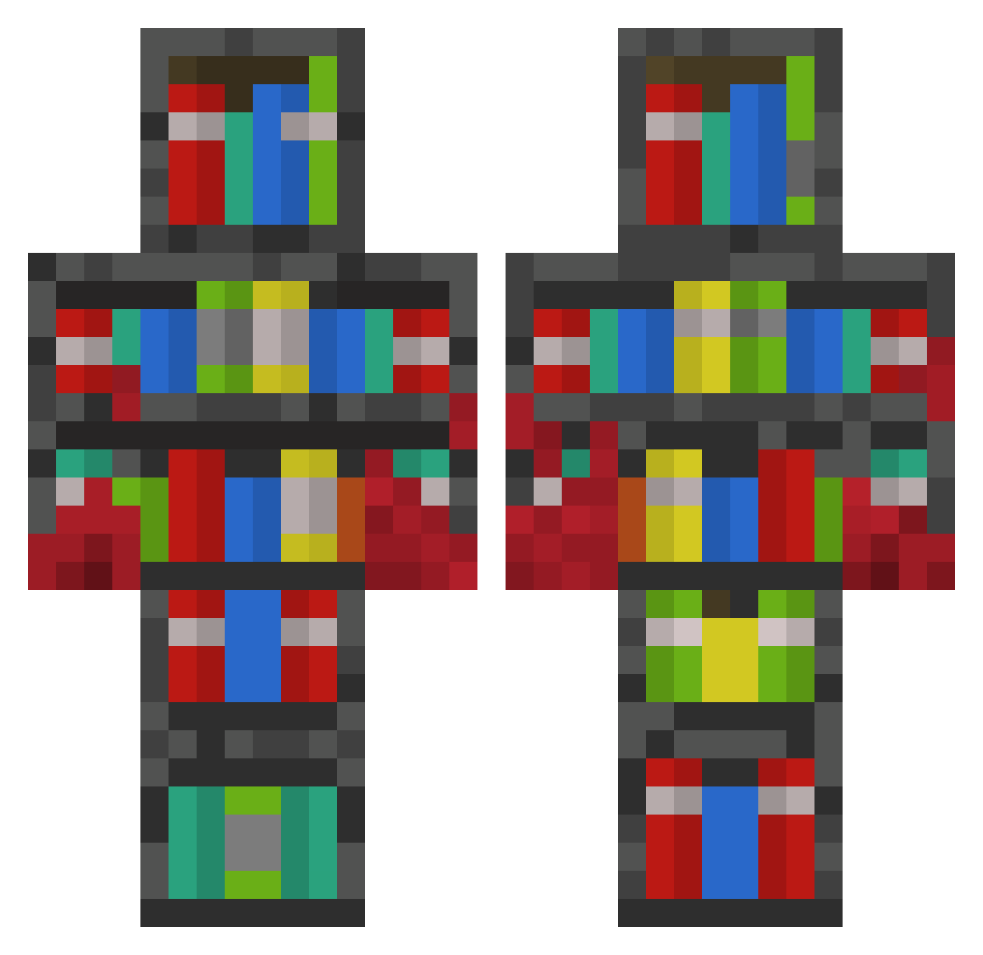 Tadashi_Kuruno Minecraft skin, front and back view