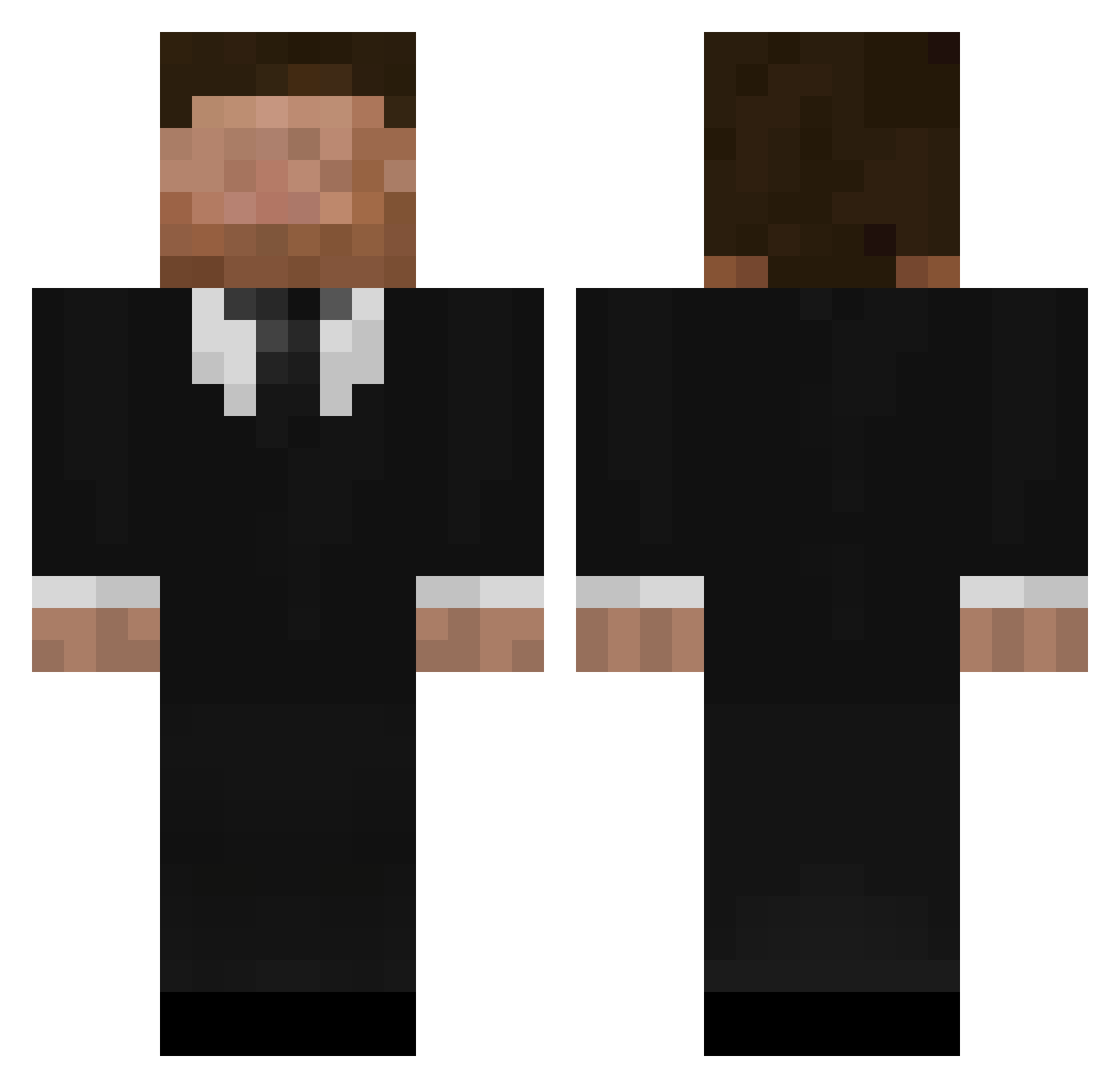 eisdealer Minecraft skin, front and back view