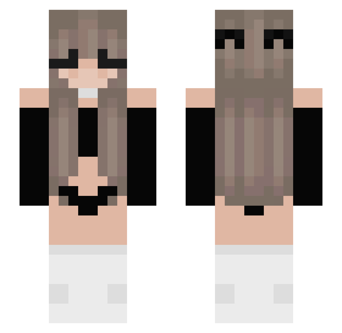 BunzyFunzy Minecraft skin, front and back view
