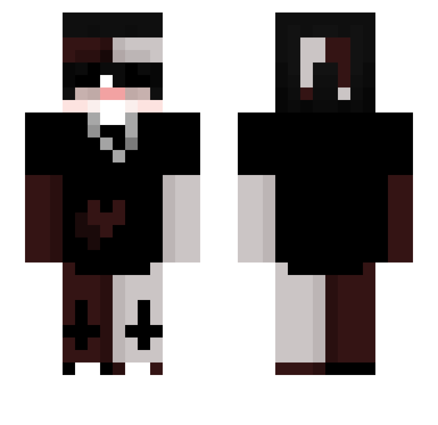 zBox_ Minecraft skin, front and back view