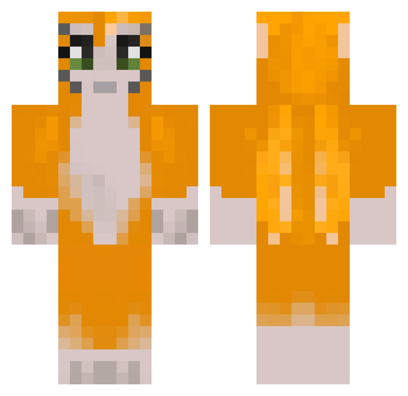 Rosoli Minecraft skin, front and back view