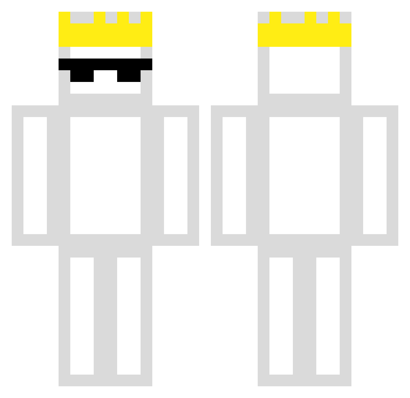 pluto89 Minecraft skin, front and back view