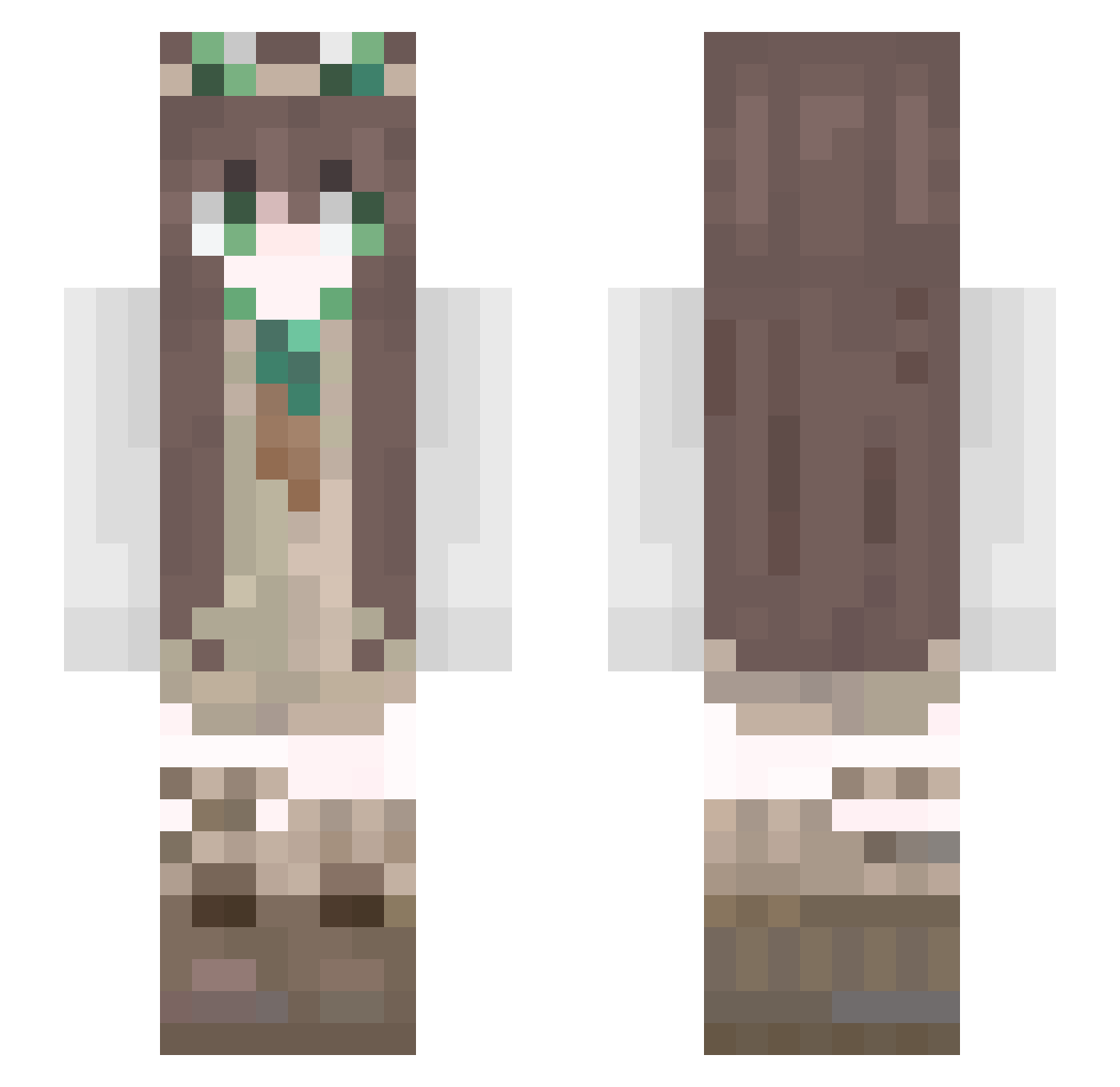 wixolinka Minecraft skin, front and back view