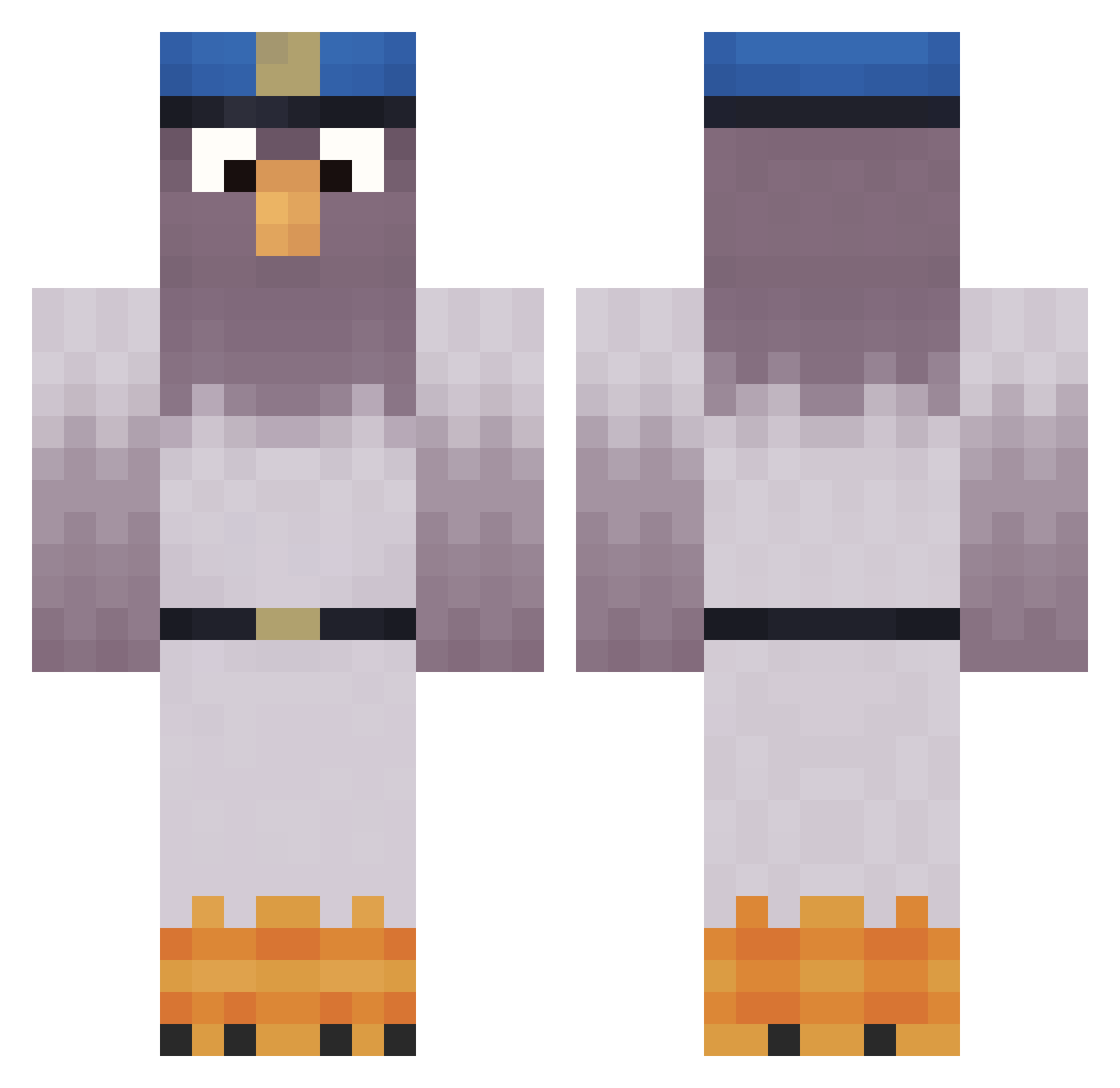 Da_Chester Minecraft skin, front and back view