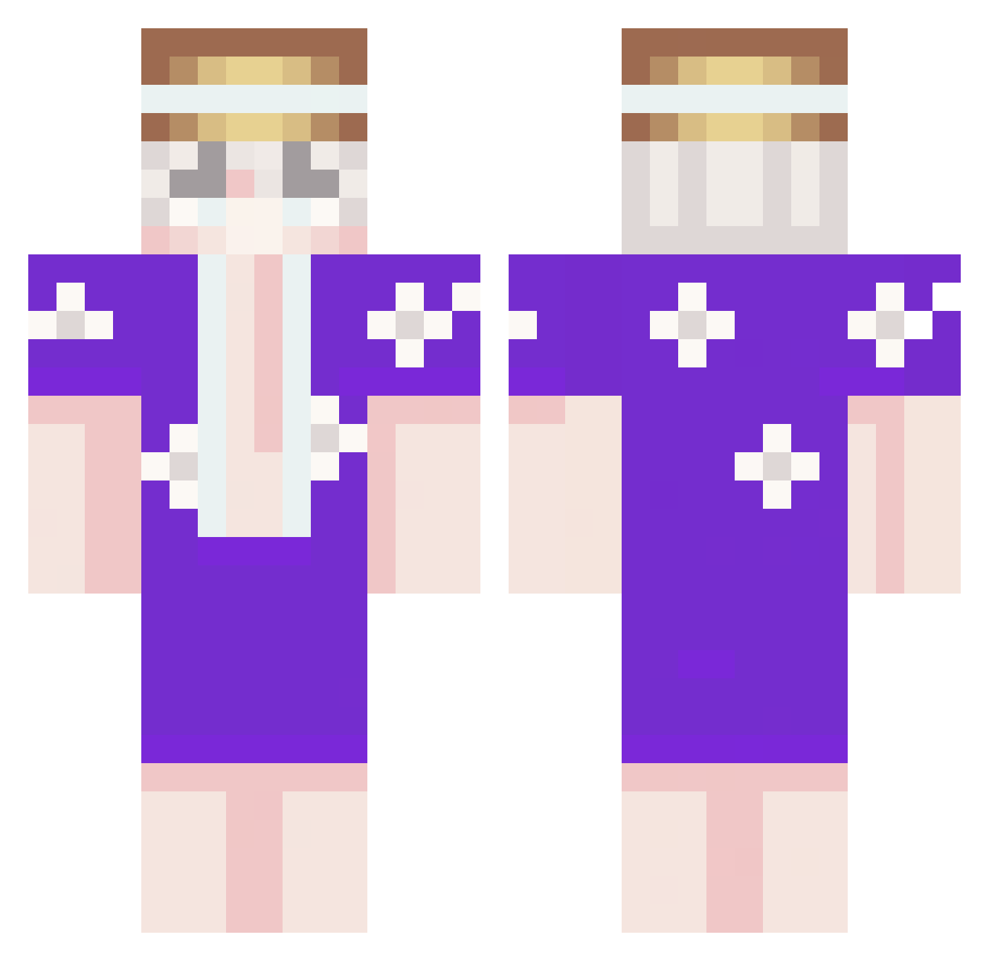 Netmox Minecraft skin, front and back view
