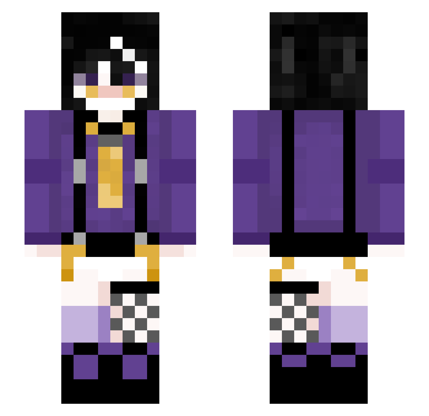 Sheena_SV Minecraft skin, front and back view
