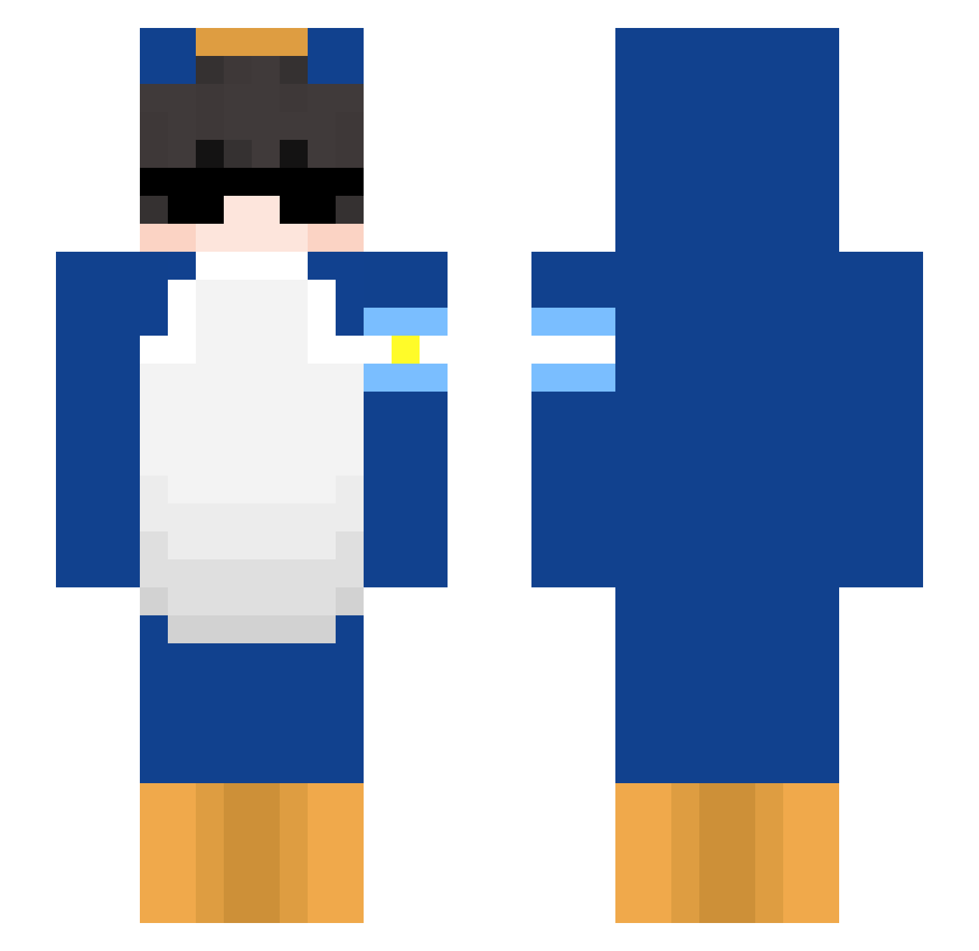 DOBLE1 Minecraft skin, front and back view