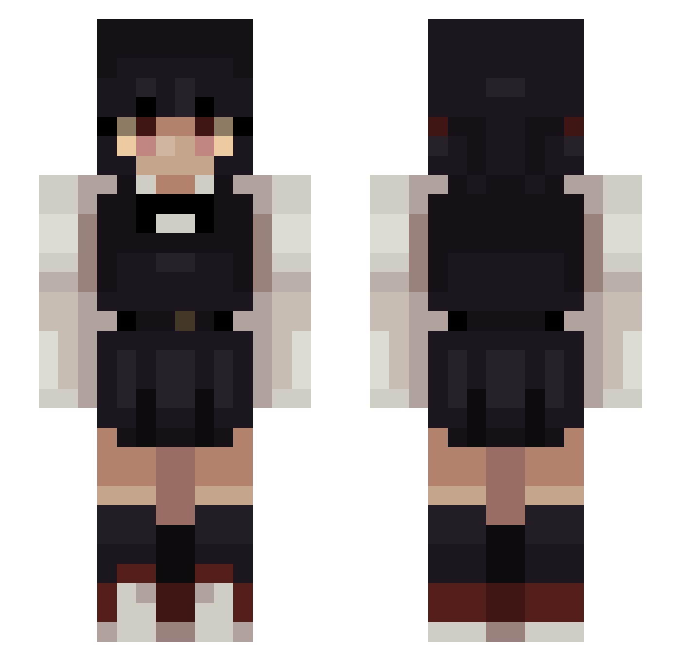 EsponjiAle Minecraft skin, front and back view