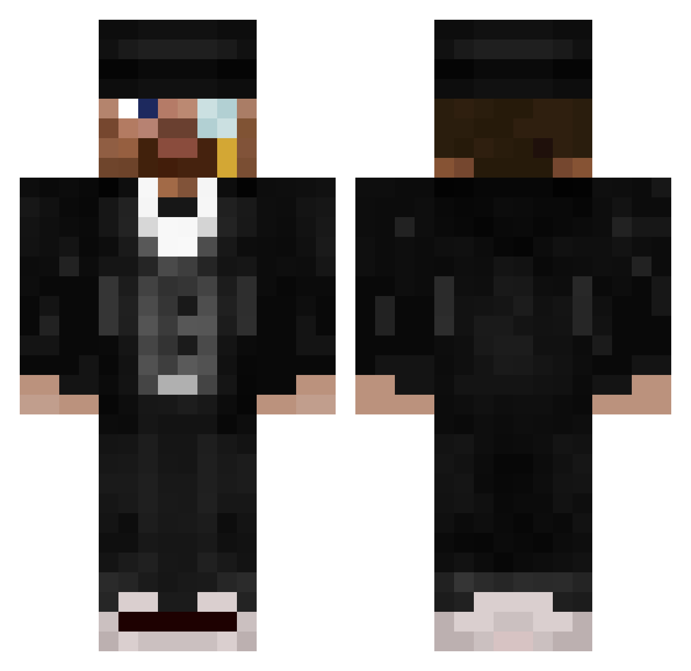 TheMineralWater Minecraft skin, front and back view
