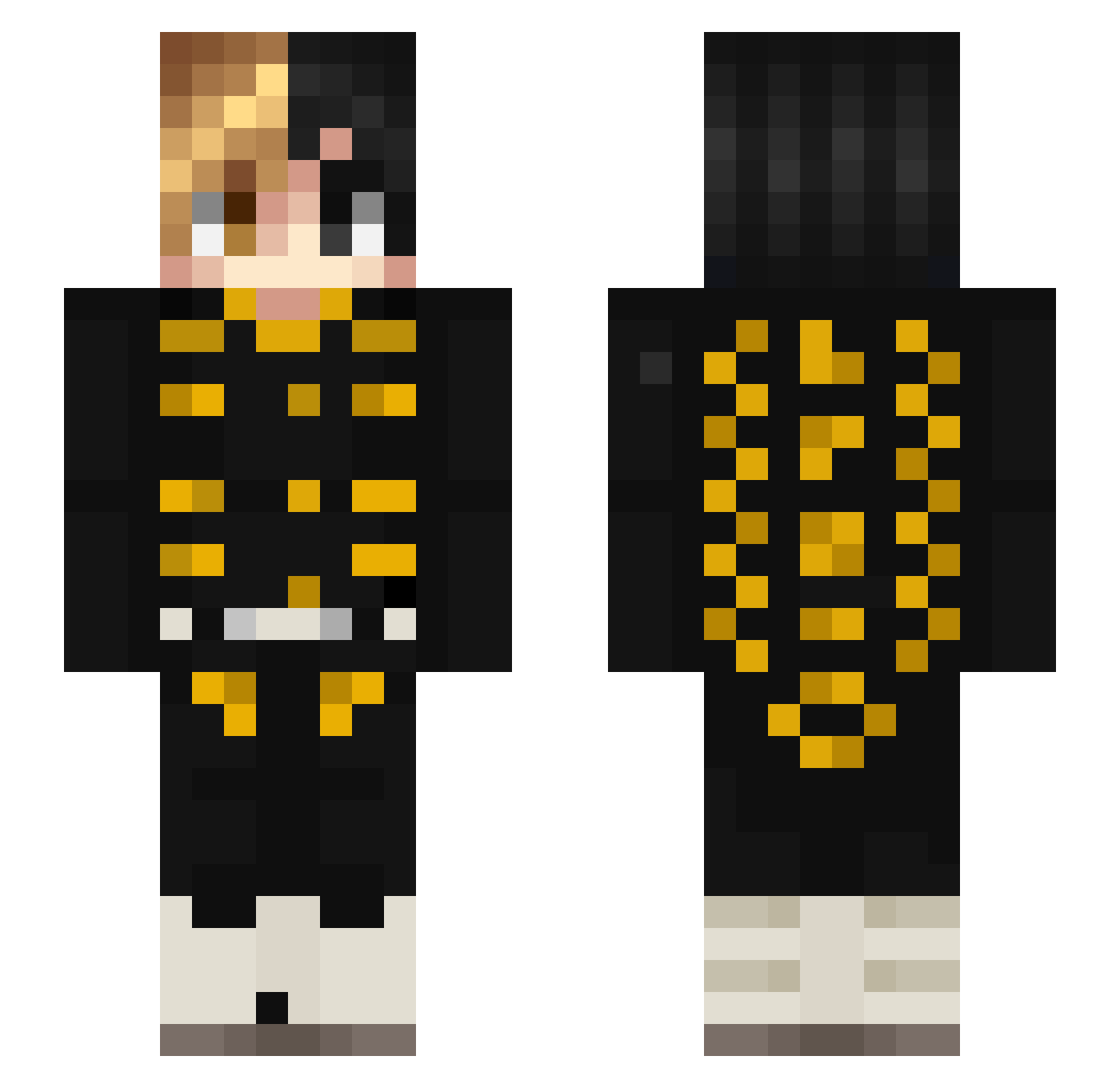 Incroyabless Minecraft skin, front and back view