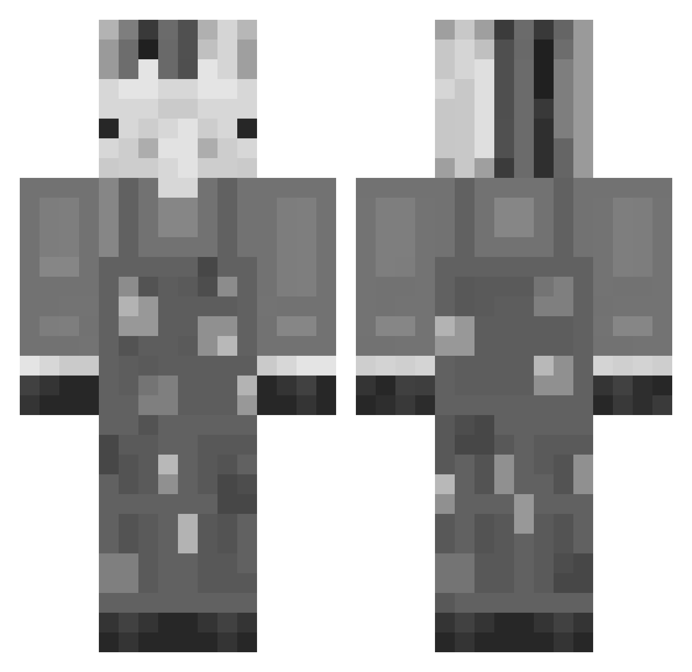 DerColin Minecraft skin, front and back view