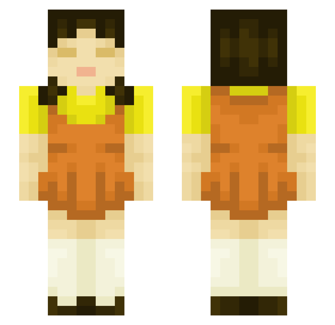 MyCooli0 Minecraft skin, front and back view