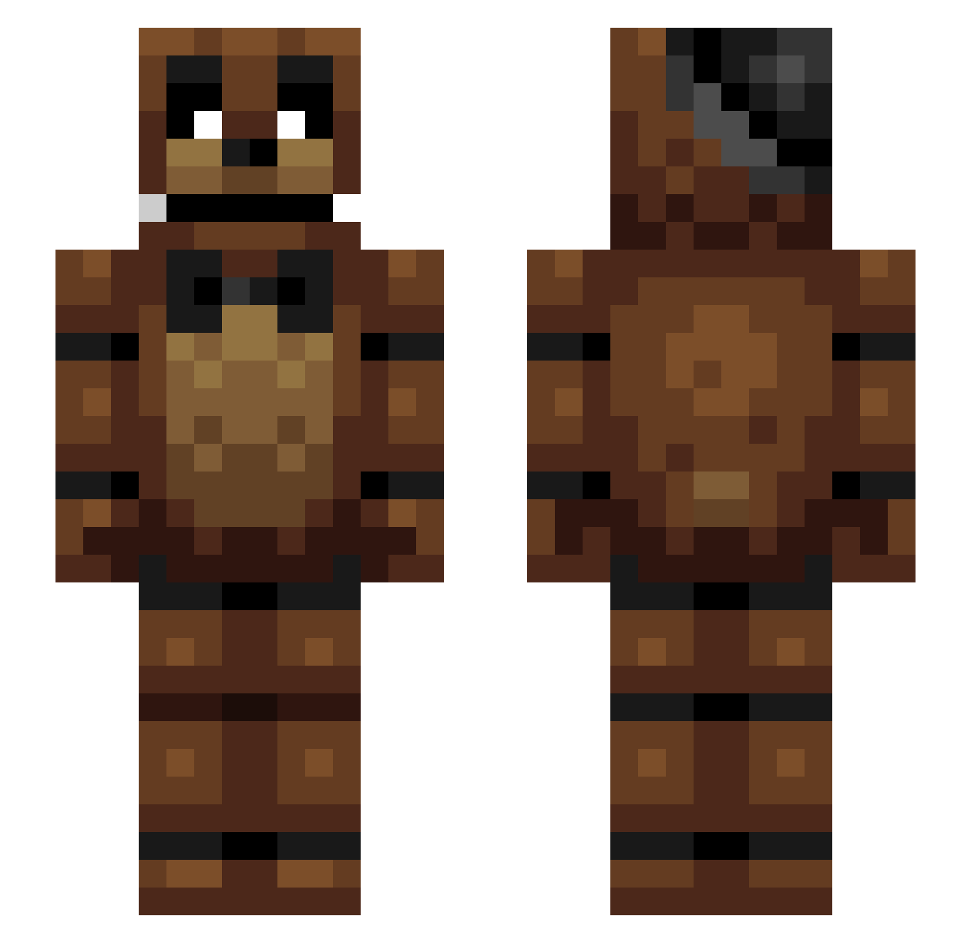 TUMIAXXX132 Minecraft skin, front and back view