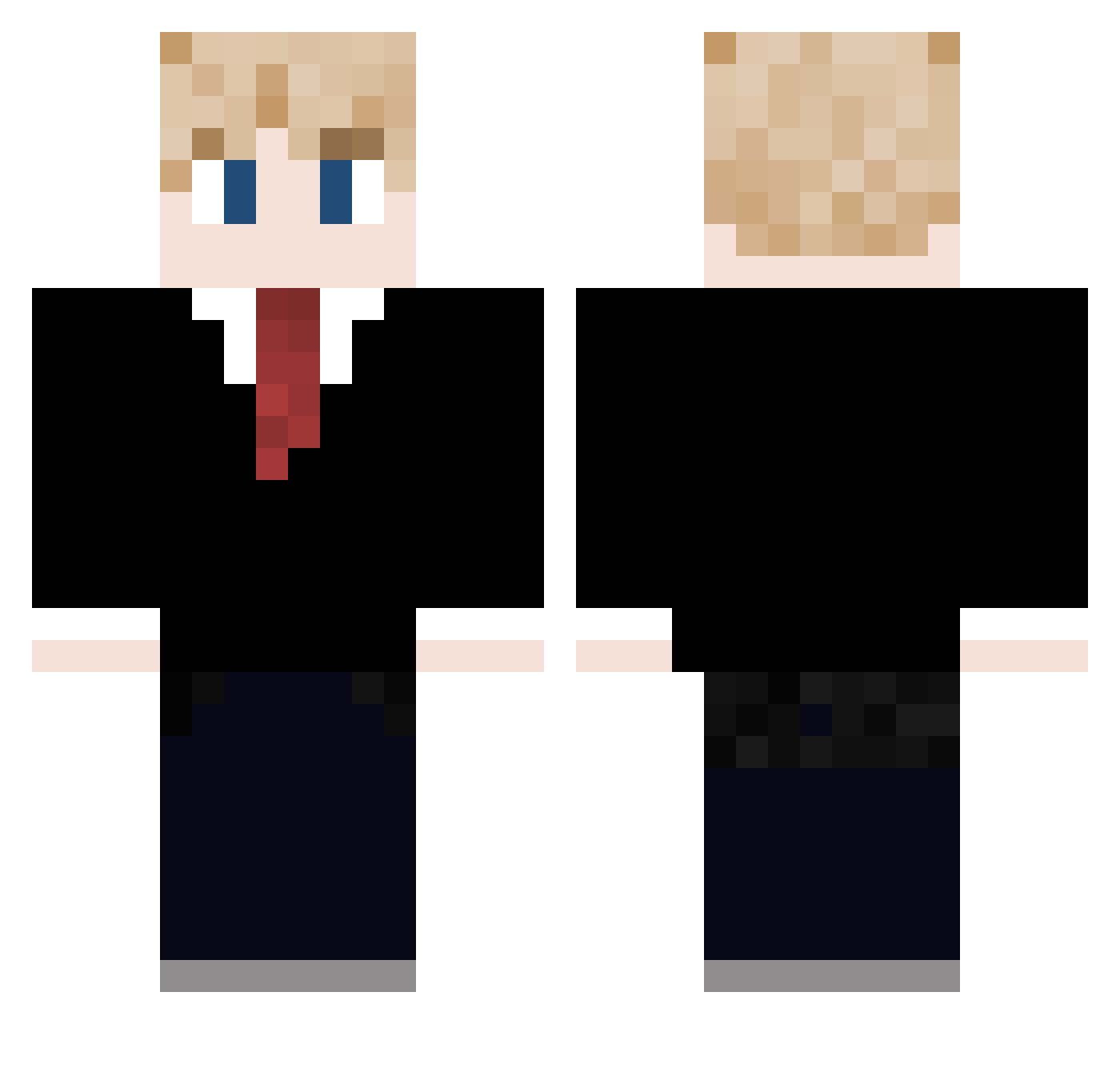 WARForever Minecraft skin, front and back view