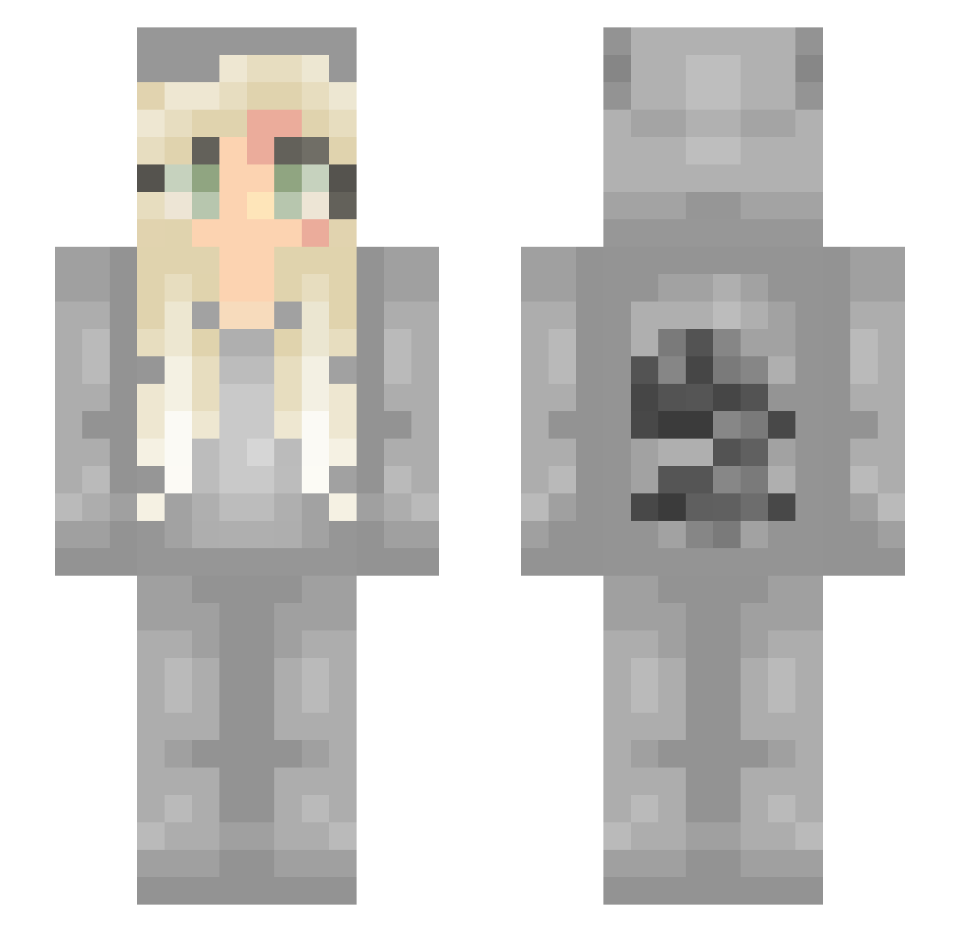 unikat8 Minecraft skin, front and back view