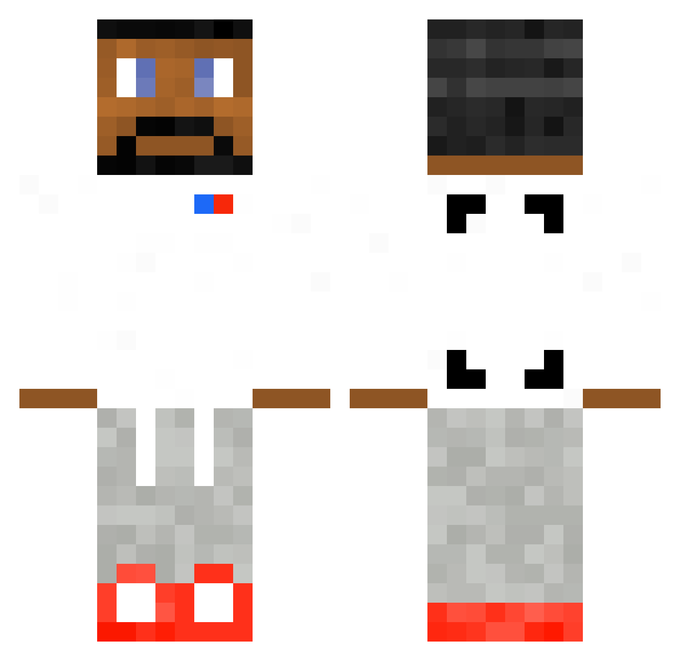 BenPaines_ Minecraft skin, front and back view