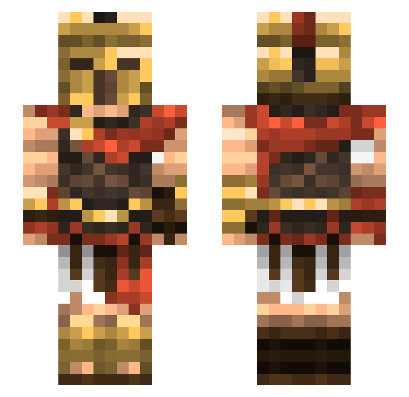 Anel72 Minecraft skin, front and back view