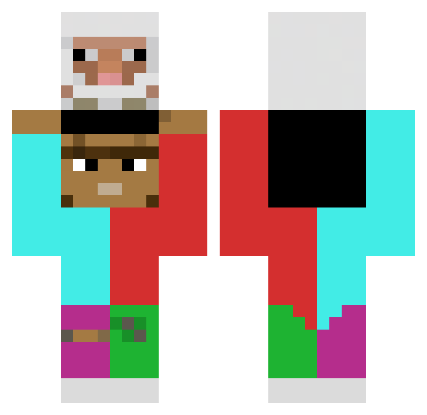 Tonycraft15 Minecraft skin, front and back view