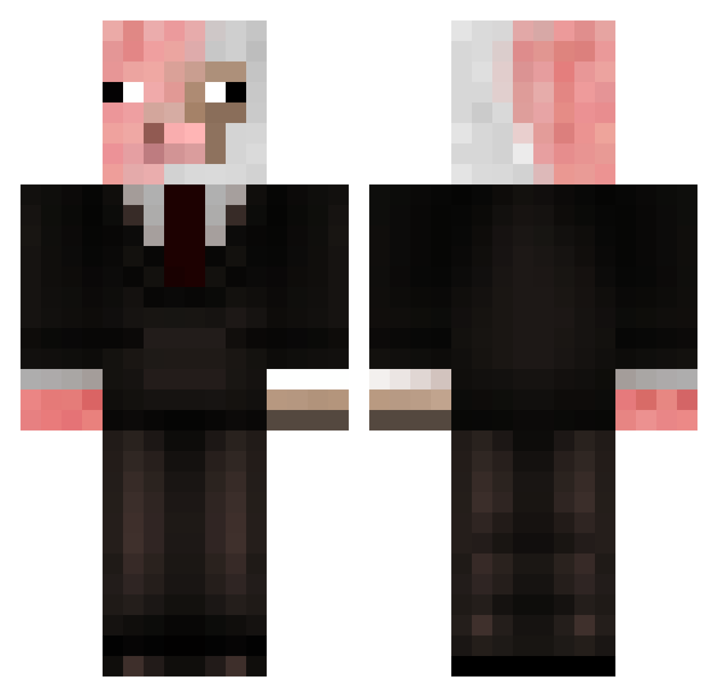 SEND800815 Minecraft skin, front and back view