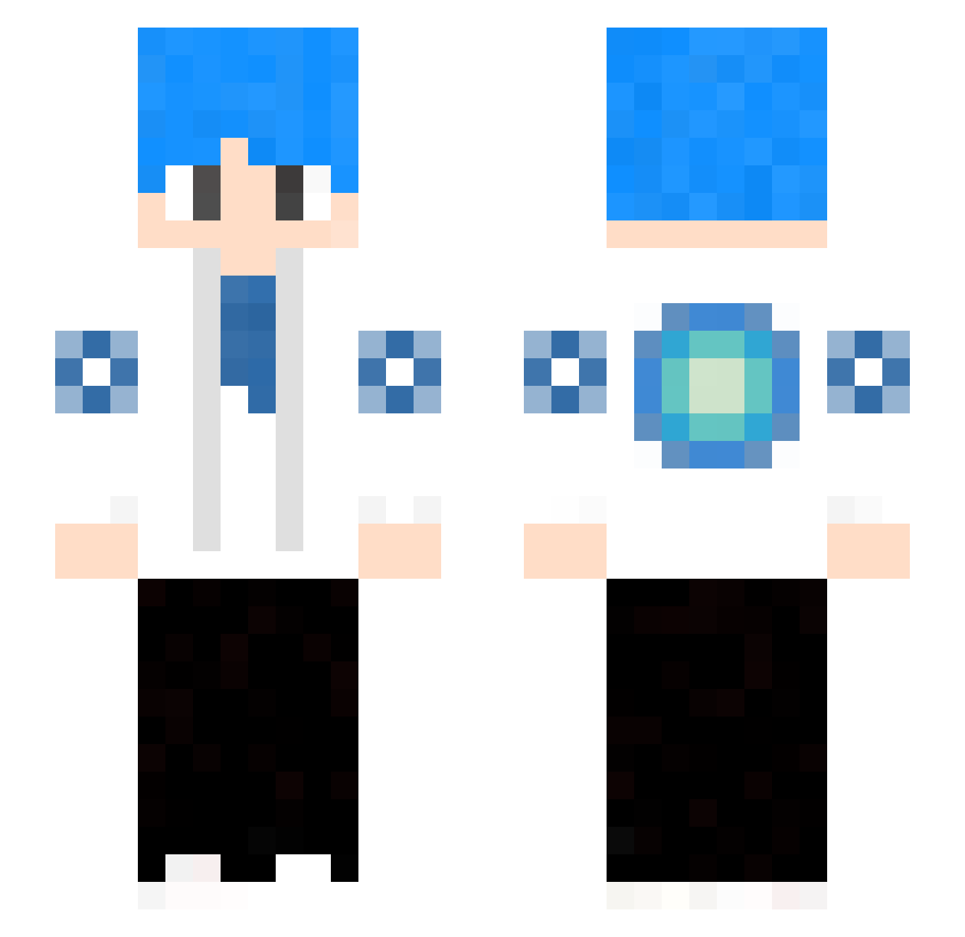 GOD_fairii Minecraft skin, front and back view