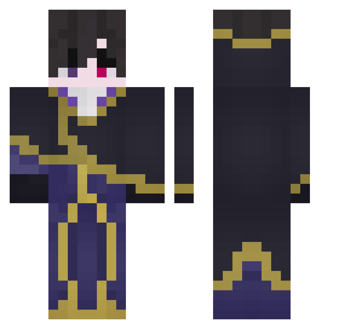 Justinbieberfan8 Minecraft skin, front and back view