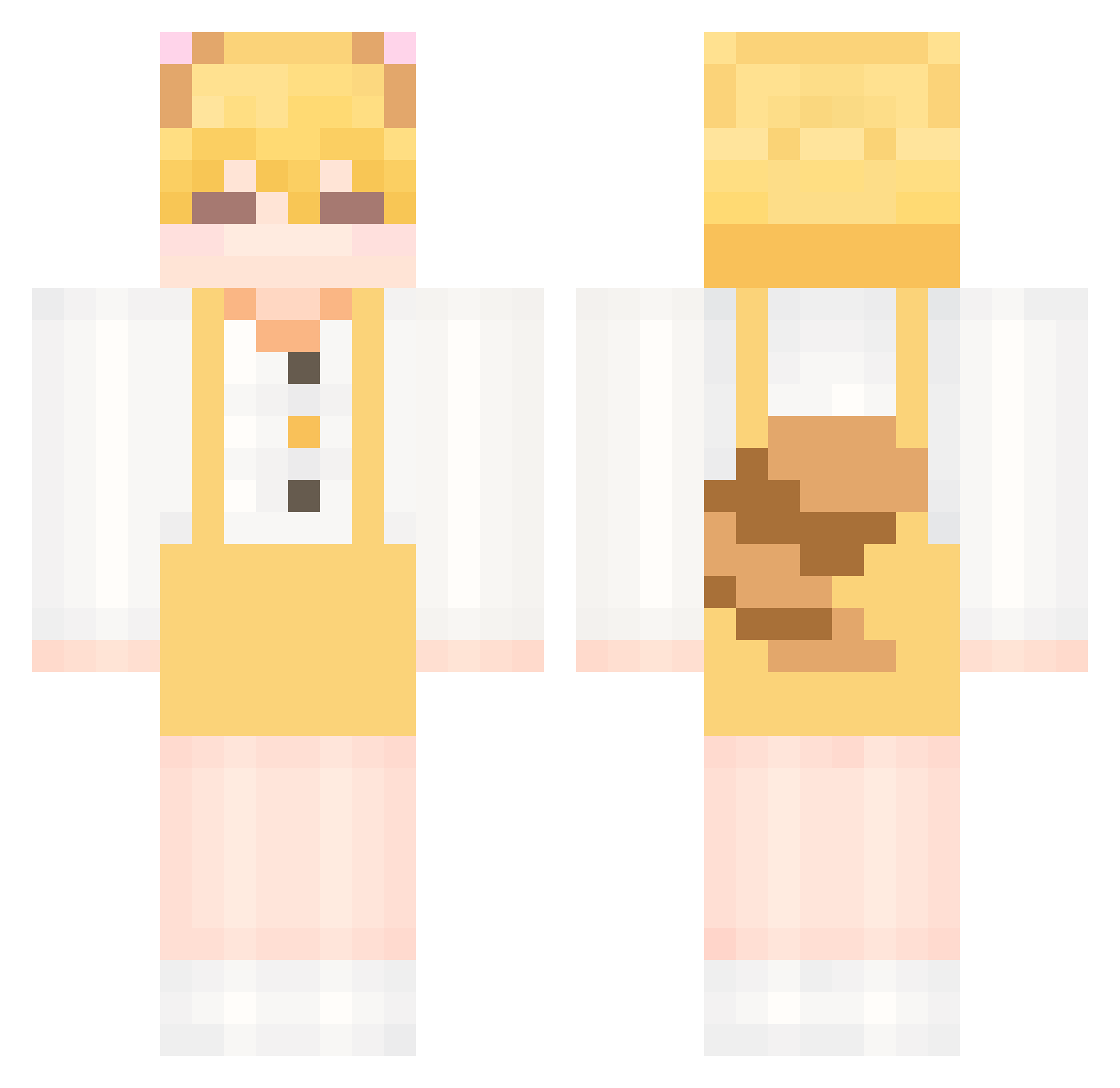 Woongble2 Minecraft skin, front and back view