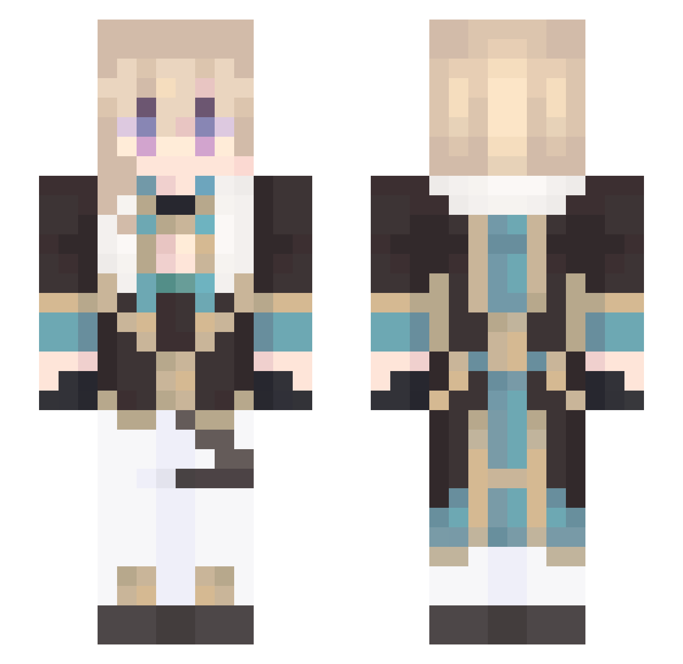 kionsnuts Minecraft skin, front and back view