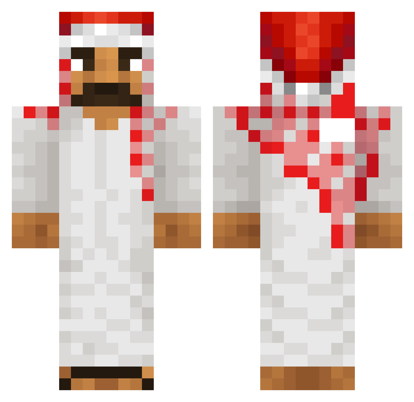 Zoetincelle Minecraft skin, front and back view