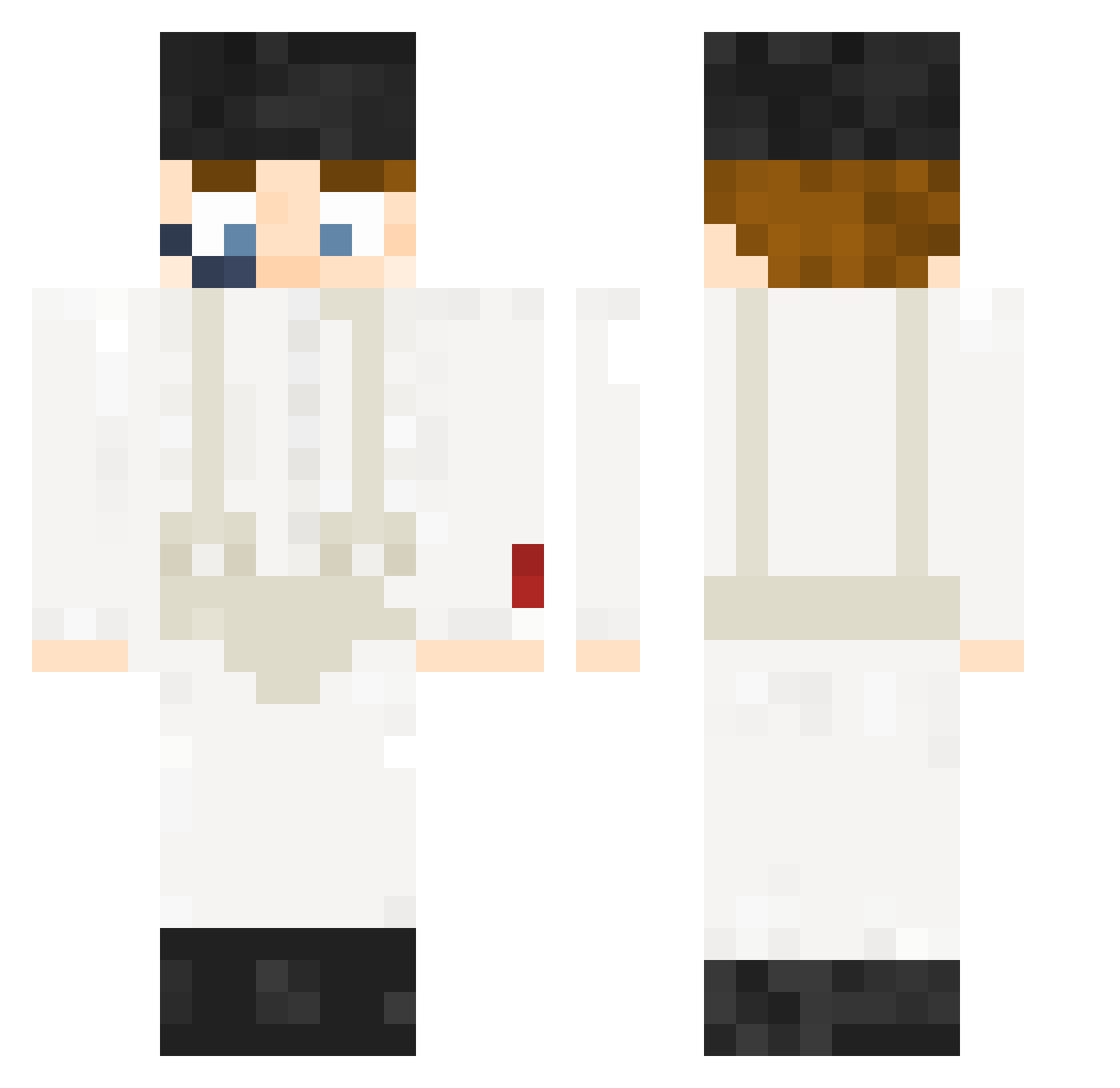 Bae Minecraft skin, front and back view